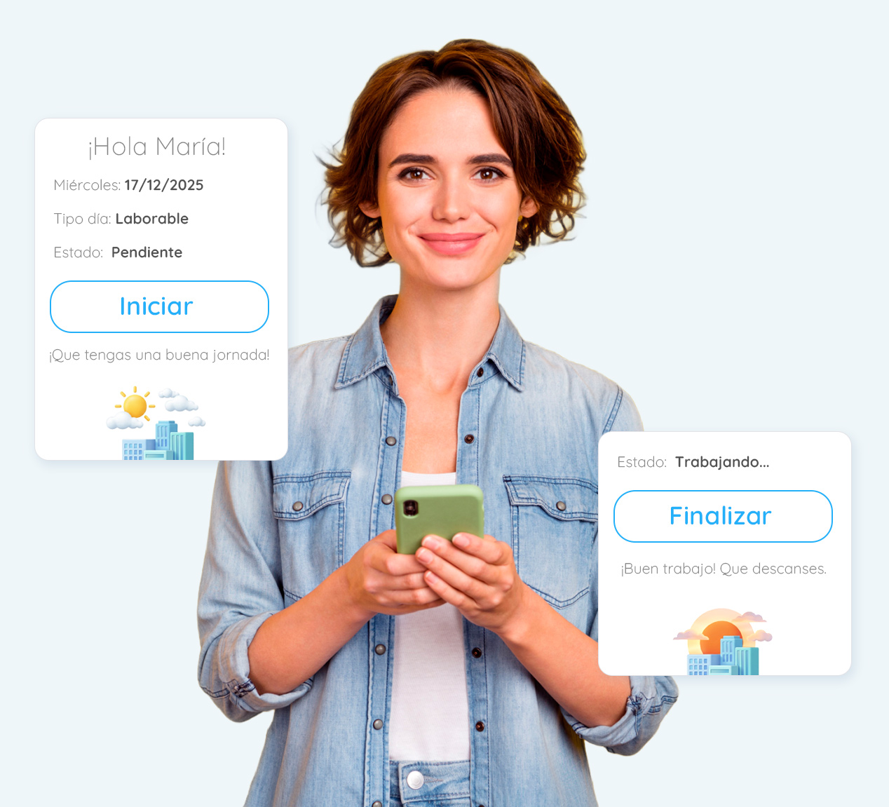 app para fichar en el trabajo Checkplus Presence fichar en el trabajo con el móvil Checkplus Presence